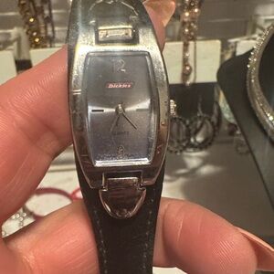 Dickies Black and Silver Women's Watch